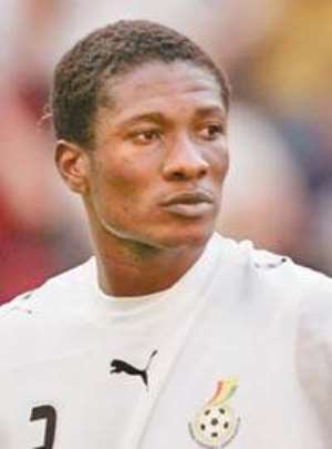Ghanaian striker Asamoah Gyan